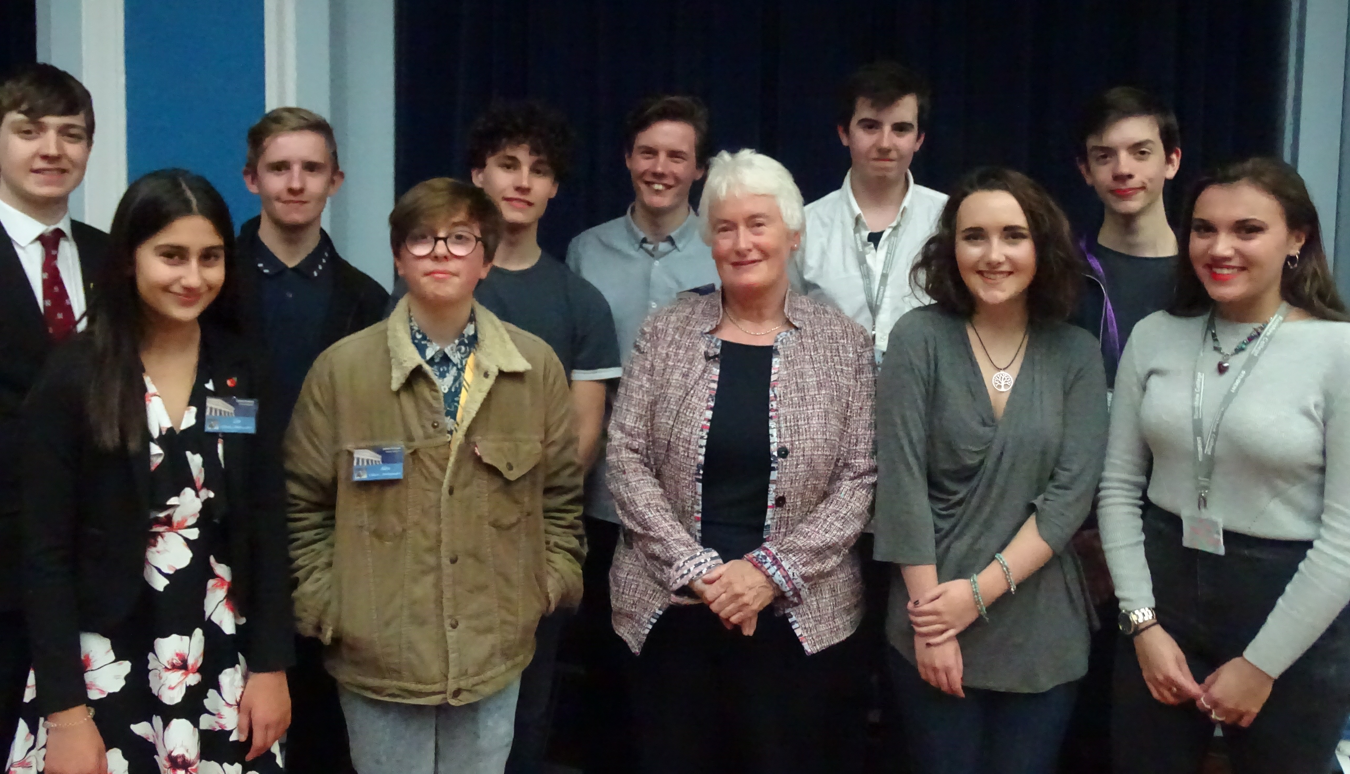 Dr Margaret Mountford and the LSA CA Classics Ambassadors